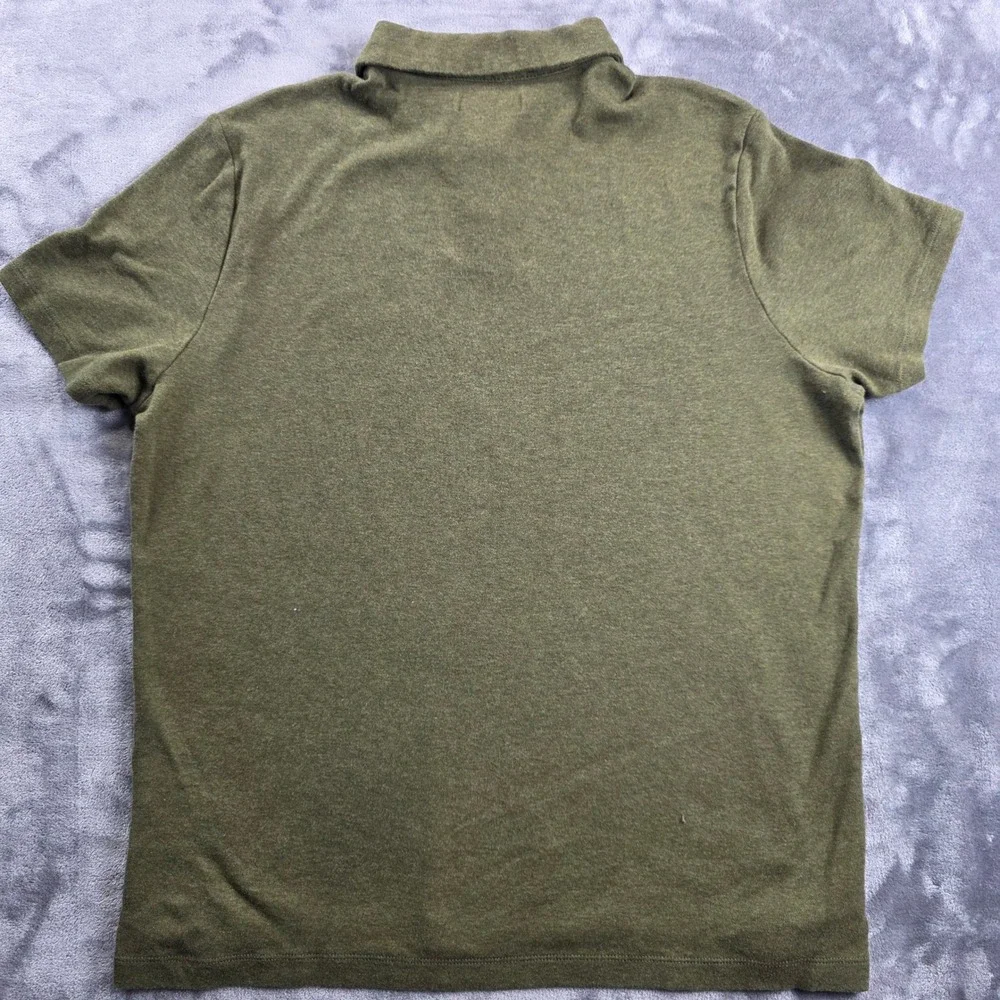 Banana Republic Polo Shirt Lot Mens L Green‎ Short Sleeve 100% Cotton 2 Pack
